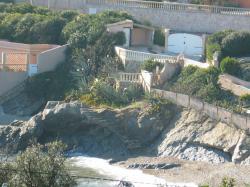 I photograph this view of the beach from villa martinache